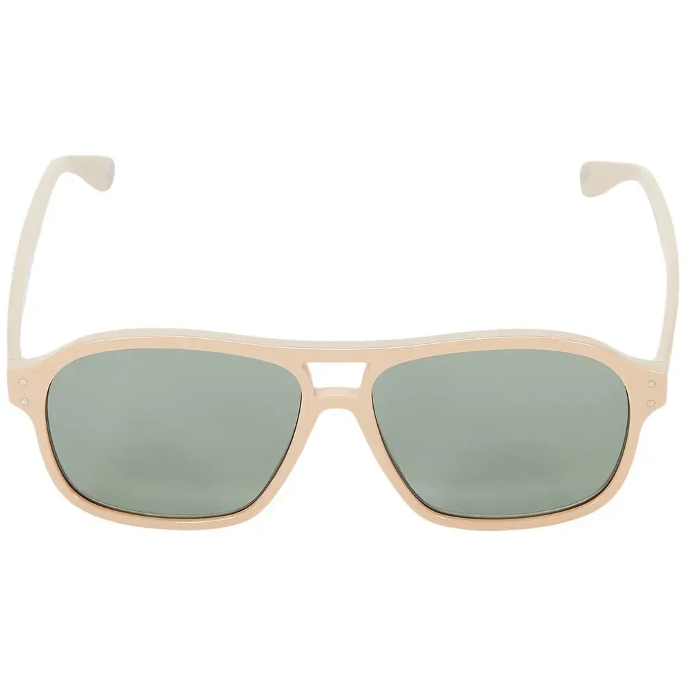 NEW‎ Gucci GG0475S Ivory Green Square Aviator Matte Lens Designer Sunglasses